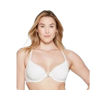Auden Ace Lightly Lined Demi Racerback Bra, White 38D
